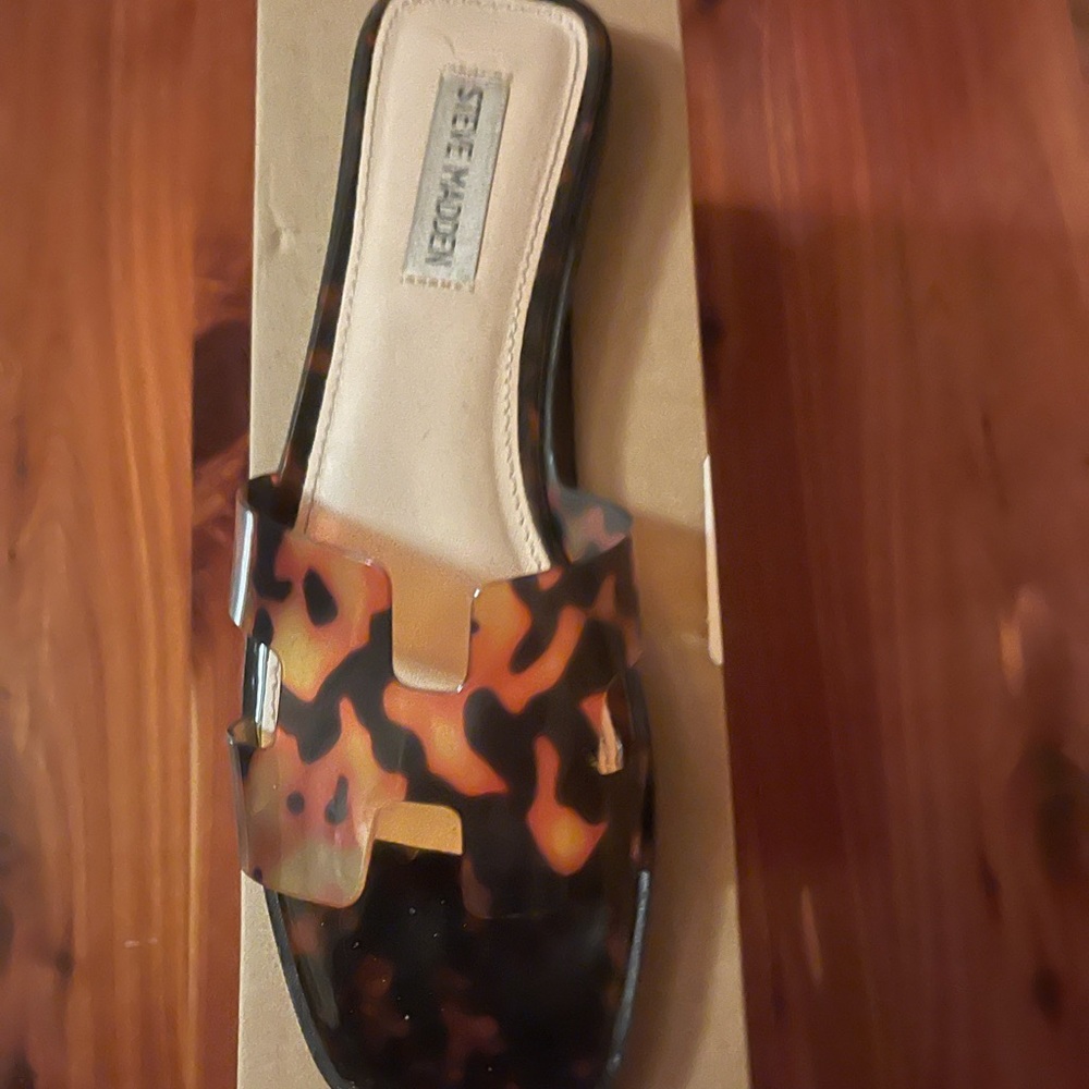 Steve Madden Women's Tortoise Shell Slide Sandals
